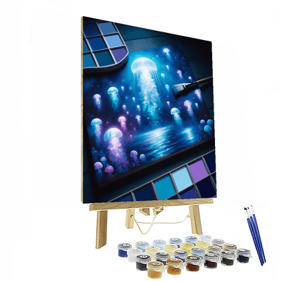 Glowing Jellyfish Painting Number Kit