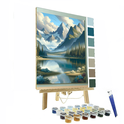 Soothing Mountain Reflection Paint By Color