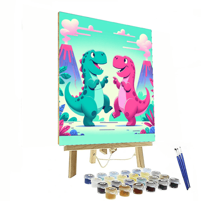 Funky Dino Dance Painting By Numbers Kit