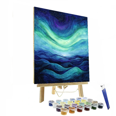 Edvard Munch Inspired Cosmic Aurora Wonder  Paint By Color