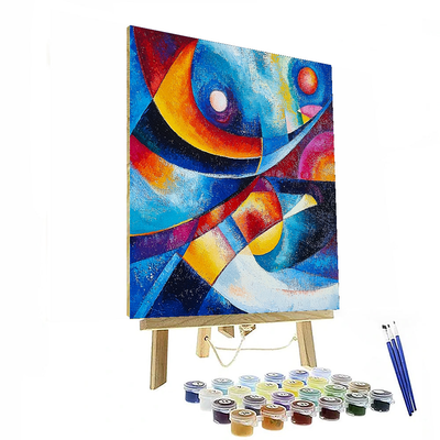 Wassily Kandinsky Inspired Rhapsody In Blue  Painting By Numbers Kit