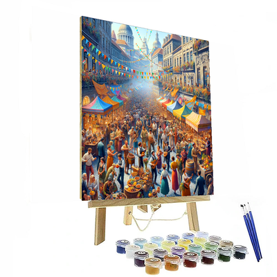 Montmartre Wine Harvest Festival - Paris, France Painting By Numbers Kit