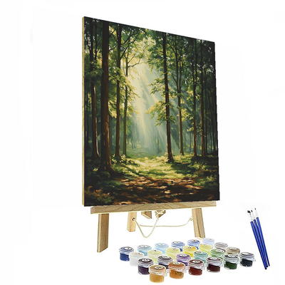 Caspar David Friedrich Inspired Eternal Forest  Paint By Numbers Art