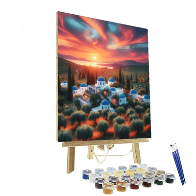 Grecian Sunset Retreat Paint By Numbers