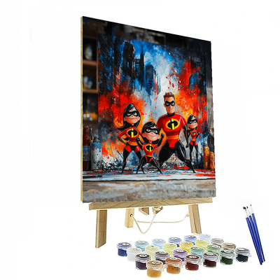 The Incredibles Super Family Action - Disney Inspired Painting Number Kit