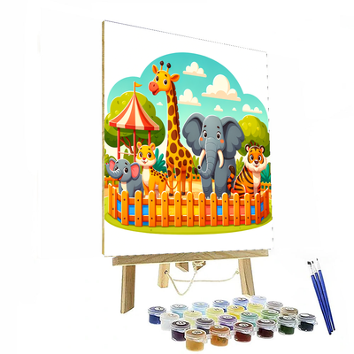 Cuddly Zoo Adventure DIY Paint By Numbers