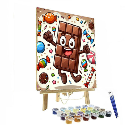 Bouncy Chocolate Bar Number Painting