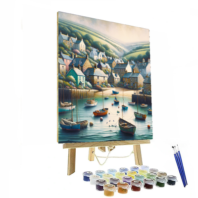 Rustic Fishing Village Paint By Numbers