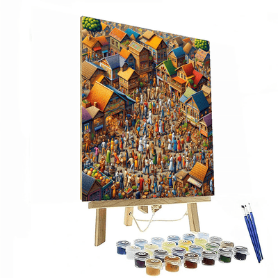 Vibrant Village Vignette Painting By Numbers Kit