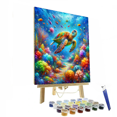 Colorful Sea Turtle Journey Numbered Painting Kits