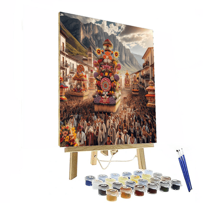 Flower Festival - Medellin, Colombia Painting By Numbers Kit