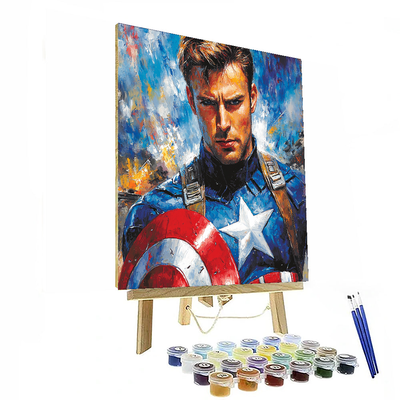 Chris Evans: The Courageous Heart Of Captain America Numbered Painting Kits