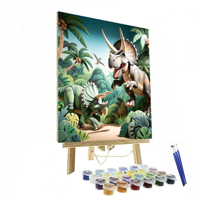 Dinosaur Jungle Adventure Numbered Painting Kits