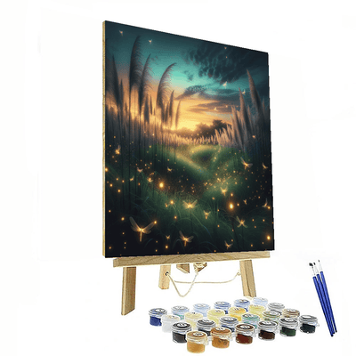 Magical Firefly Meadow Paint By Numbers Art