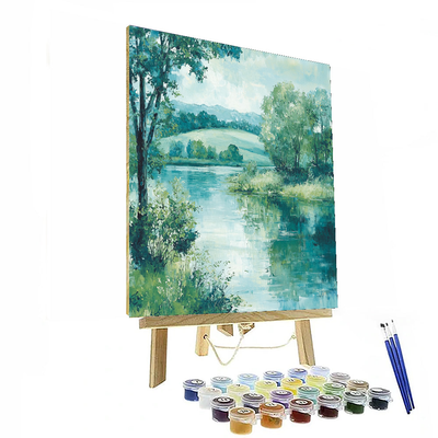 John Constable Inspired Serene Riverbank  DIY Paint By Numbers