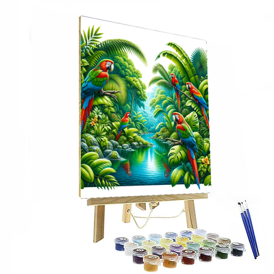 Tropical Oasis Escape Painting Number Kit