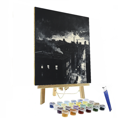 Edward Hopper Inspired City Noir  Painting By Numbers Kit