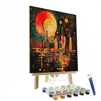 Wassily Kandinsky Inspired Abstract Cityscape Dreams  Paint By Numbers Kits