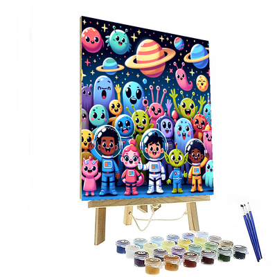 Friendly Space Adventures Painting By Numbers Kit