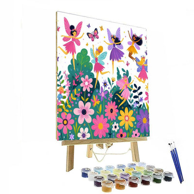 Vibrant Garden Fairies Painting By Numbers Kit