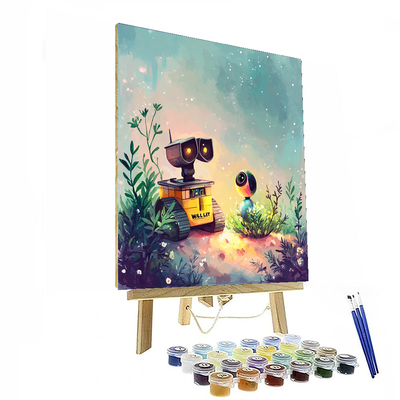 Wall-e And Eve Eco-friendly Kids Art - Disney Inspired Paint By Numbers Art