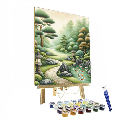 Serene Japanese Tea Garden Paint By Number