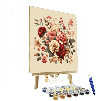 Vintage Floral Arrangement Paint By Numbers