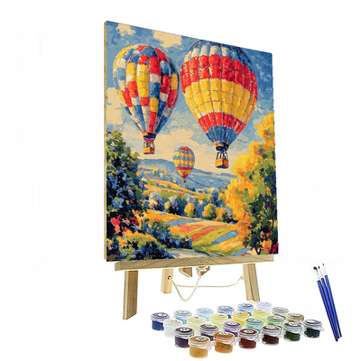 Mary Cassatt Inspired Vintage Balloon Adventure  DIY Paint By Numbers