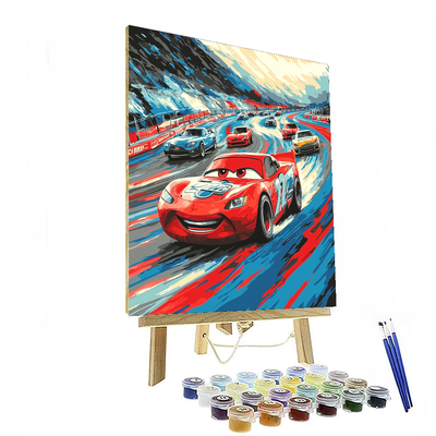 Lightning Mcqueen Race Track Challenge - Disney Inspired Numbered Painting Kits