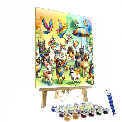 Adorable Pet Parade Paint By Color