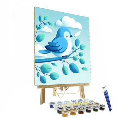 Brilliant Bluebird Number Painting