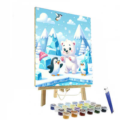 Cute Polar Animal Adventure Numbered Painting Kits