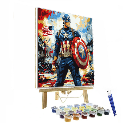 Chris Evans: The Shielded Virtue Of Captain America Paint By Numbers