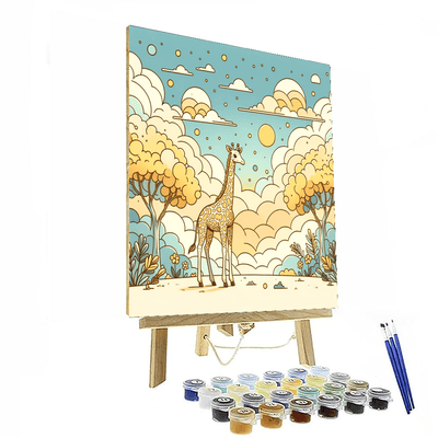 Giraffe Daydreams Painting Number Kit