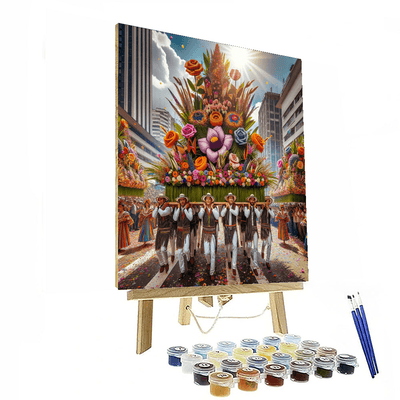 Flower Festival Of Medellin Paint By Numbers Kits