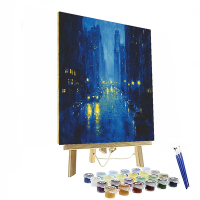 Edward Hopper Inspired Nostalgic City Lights  Paint By Numbers Kits