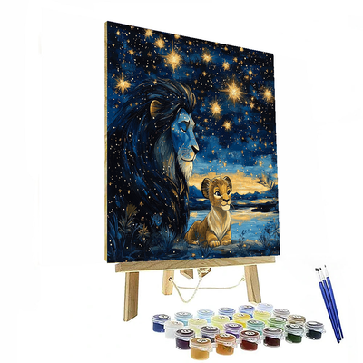 Mufasa's Teachings Under The Stars - Disney Inspired Numbered Painting Kits