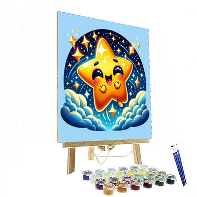 Giggles The Dancing Star Number Painting