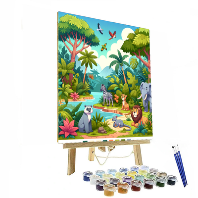 Wild Rainforest Quest Paint By Numbers Art