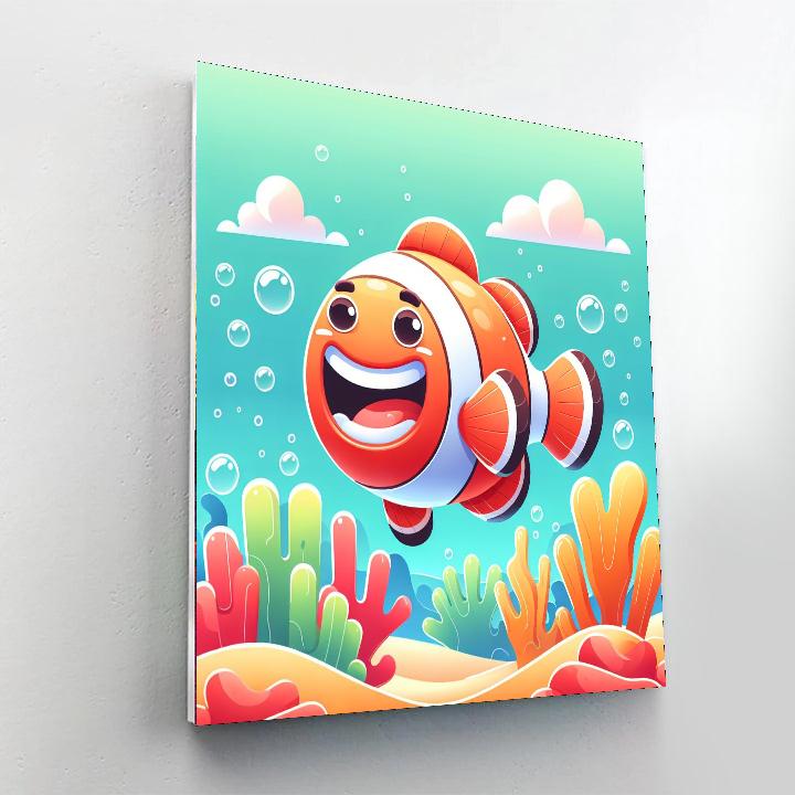 Funny Clown Fish - DIY Painting By Numbers Kit | Artistry Rack