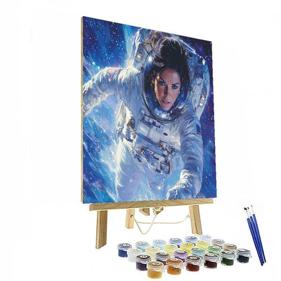 Sandra Bullock: Intrepid Adventure In Gravity Paint By Color