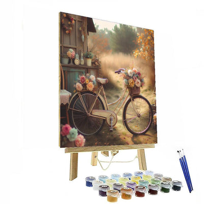 Rustic Vintage Bicycle Adventure Paint By Number