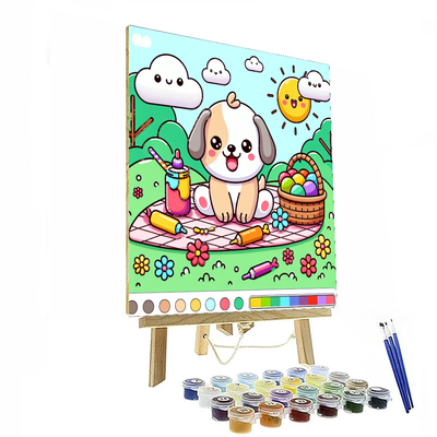 Puppy Picnic Party Paint By Numbers Kits