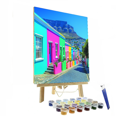 Bo-kaap Neighborhood - Cape Town Numbered Painting Kits