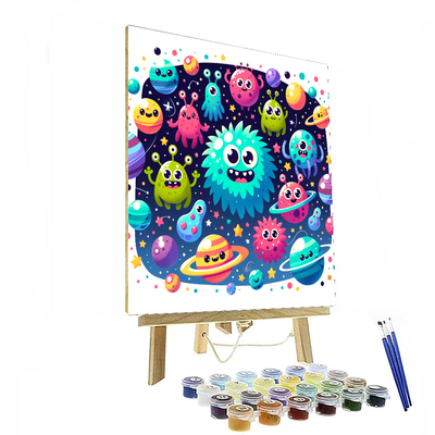 Friendly Space Monsters Numbered Painting Kits