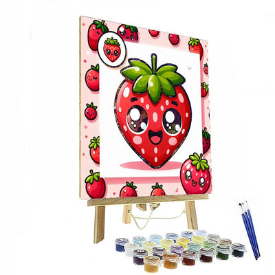 Sweet Strawberry DIY Paint By Numbers