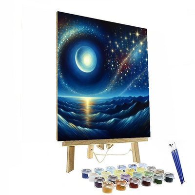 Glistening Starry Nightscape Paint By Number