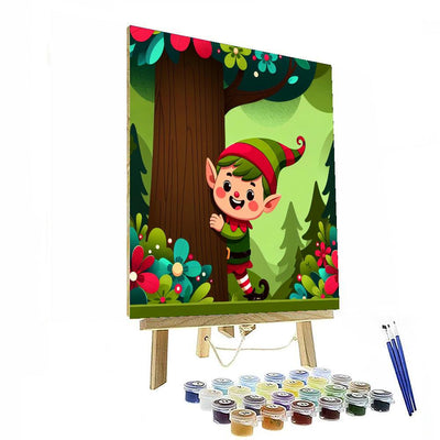 Mischievous Little Elf Number Painting