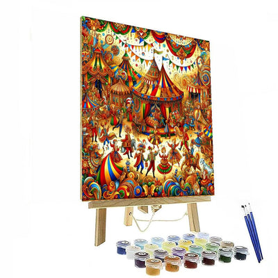 Vibrant Carnival Festival Paint By Numbers Art