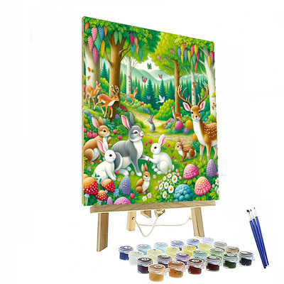 Magical Woodland Friends Number Painting